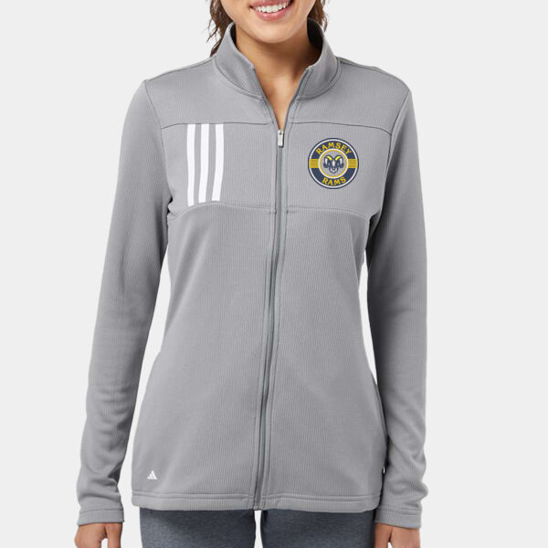 Women's 3-Stripes Double Knit Embroidered Full-Zip Thumbnail