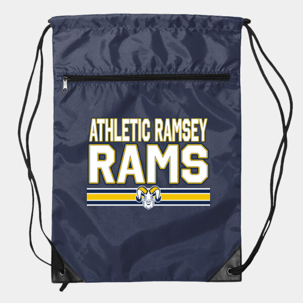 Zippered Drawstring Backpack Thumbnail