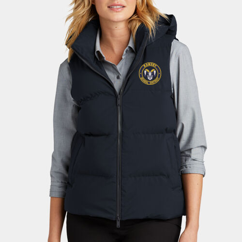 Women's Embroidered Puffy Vest Thumbnail